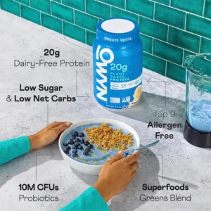 OWYN Only What You Need Plant Based Protein Powder with 20g Protein, Probiotics, Superfoods Greens, Pea, Chia and Pumpkin Seed Blend, Vegan, (Smooth Vanilla, 2.1 Pound - Pack of 1) - Image 3