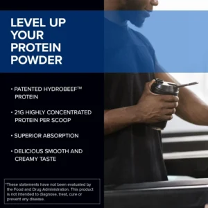 Beef Protein Powder - NSF Certified for Sport Hydrolyzed Protein - Highly Absorbable with Amino Acids & Collagen Precursors - Bone Broth Protein for Athletes (Vanilla, 30 Servings) - Image 3