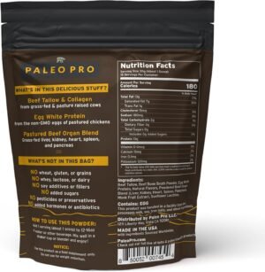 PaleoPro Carnivore Complete (Aztec Vanilla) Pastured & Cage-Free Protein, Grass-Fed Beef Tallow, Beef Organs | No Sugar, Soy, Grains or Net Carbs | Gluten Free. Paleo & Keto Macros (15 Servings) - Image 2