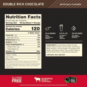 Optimum Nutrition Gold Standard 100% Whey Protein Powder, Double Rich Chocolate, 2 Pound (Packaging May Vary) - Image 3