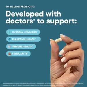 Physician's Choice Probiotics 60 Billion CFU - 10 Strains + Organic Prebiotics - Immune, Digestive & Gut Health - Supports Occasional Constipation, Diarrhea, Gas & Bloating - for Women & Men - 30ct - Image 3