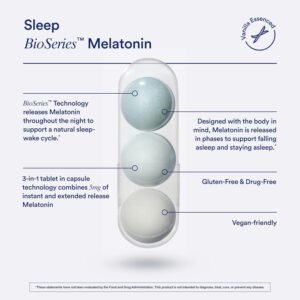 Ritual Sleep BioSeries™ Melatonin: Sleep Aid for Adults, Sleep Supplement with Time Released Capsules, Drug Free Sleep Vitamins for Adults for All Night Sleep Support, 20 Capsules - Image 8