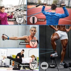 VEICK Resistance Bands, Exercise Bands, Workout Bands, Resistance Bands for Working Out with Handles for Men and Women, Exercising Bands for Fitness Weights Work Out at Home - Image 7