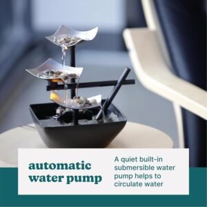 Homedics Tabletop Water Fountain, Home Décor Soothing Sound Machine - Automatic Pump, Deep Basin & Natural River Rocks. Indoor Zen Relaxation for Office, Living Room, or Bedroom, 8.25” Tall - Image 8