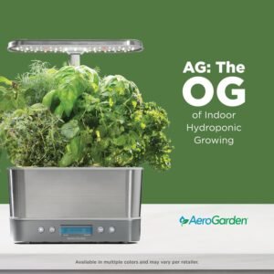 AeroGarden Harvest Elite Indoor Garden Hydroponic System with LED Grow Light and Seed Kit, Holds up to 6 Pods, Stainless Steel - Image 4