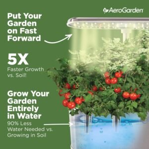 AeroGarden Harvest Elite Indoor Garden Hydroponic System with LED Grow Light and Seed Kit, Holds up to 6 Pods, Stainless Steel - Image 5