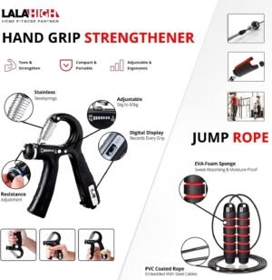 LALAHIGH Portable Home Gym System: Large Compact Push Up Board, Pilates Bar & Fitness Accessories with Resistance Bands Ab Roller Wheel for Men and Women, Gift for Boyfriend - Image 4