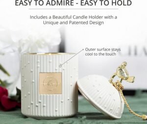 Scented Candles for Home Luxury Candle Gift Set - Candle Holder + 2 x 8.5oz Soy Candle Refills + Wick Trimmer - 115 Hour Burn - Birthday Gifts for Women - Centerpiece Decorations - 4 pcs - Image 6