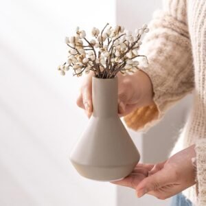 Ceramic Vase Set of 3, Modern Decorative Flower Rustic Farmhouse Decor Vase for Home Decor Bouquet Pampas Grass Dried Fresh Flowers, Living Room, Kitchen, Bedroom, Bathroom and Shelf - Image 7