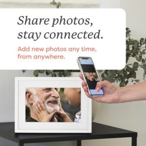 Skylight Digital Picture Frame - WiFi Enabled with Load from Phone Capability, Touch Screen Digital Photo Frame Display - Customizable Gift for Friends and Family - 10 Inch White - Image 3