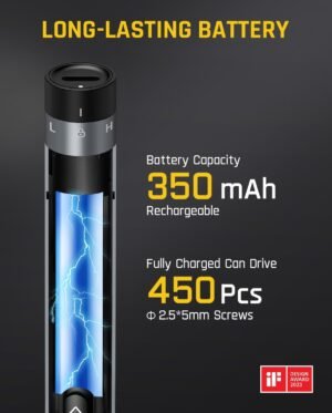 Fanttik E1 Max 3.7V Electric Screwdriver, Mini Precision Screwdriver Set, 50 Magnetic Bits, Magnetic Storage, 5/32‘’Hex, Repair Tool Kit for Electronics Phone Camera Laptop Watch (Grey) - Image 6