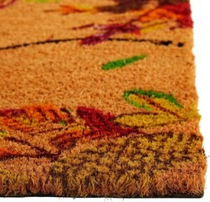 Juvale Natural Coco Coir Autumn Leaves Mat 24 x 36 Inches for Thanksgiving, Front Door, Welcome Doormat for Fall Decor, Porch - Image 5