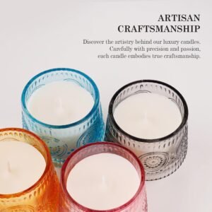 4 Pack Scented Candles for Home | Candle Set Gifts, Soy Candles for Home Scented, Candle Gifts for Women - Luxury Candles Set | Jasmine Lily,Lavender Eucalyptus,Sandalwood,Patchouli - Image 7
