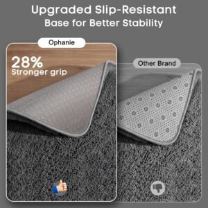 Ophanie Area Rugs 9x12 Living Room, Large Grey Bedroom Carpet, Big Shag Indoor Thick Soft Nursery Rug, Gray Fluffy Carpets for Boy and Girls Room Dorm Home Decor Aesthetic - Image 4