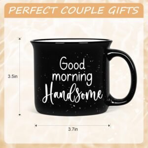 YHRJWN His and Hers Gifts: Good Morning Beautiful & Handsome Coffee Mugs, Couple Mugs for Mr & Mrs, Newlyweds & Wedding Anniversary, Christmas Gifts - 15 Oz - Image 7