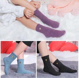 MQELONG Womens Super Soft Fuzzy Cozy Home Sleeping Socks Microfiber Winter Warm Slipper Socks - Image 5