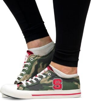 FOCO Nc State Womens Camo Low Top Canvas Shoe Size 8 - Image 3