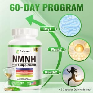 NMNH (Dihydronicotinamide Mononucleotide), NMN Alternative Supplement w/Niacinamide (Vitamin B3), Quercetin, Trans-Resveratrol, Support NAD+, Skin Cell Health*, Anti-Aging & Energy, 120 Caps - Image 5