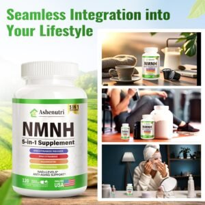 NMNH (Dihydronicotinamide Mononucleotide), NMN Alternative Supplement w/Niacinamide (Vitamin B3), Quercetin, Trans-Resveratrol, Support NAD+, Skin Cell Health*, Anti-Aging & Energy, 120 Caps - Image 7