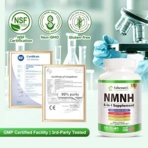 NMNH (Dihydronicotinamide Mononucleotide), NMN Alternative Supplement w/Niacinamide (Vitamin B3), Quercetin, Trans-Resveratrol, Support NAD+, Skin Cell Health*, Anti-Aging & Energy, 120 Caps - Image 8