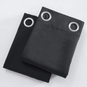 LEMOMO Blackout Curtains 52 x 84 inches Long Black Curtains Set of 2 Panels Thermal Insulated Room Darkening Curtains for Bedroom - Image 8