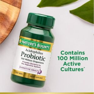 Nature's Bounty Acidophilus Probiotic, Daily Probiotic Supplement, Supports Digestive Health, 1 Pack, 120 Tablets - Image 4