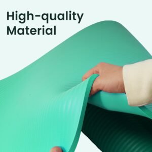 Yoga Mat, 1/2-Inch Extra Thick High Density Exercise Mat, Anti-Tear Exercise Yoga Mat with Carrying Strap, Suitable for Various Yoga Exercises - Image 4