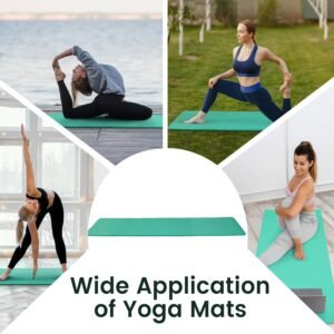 Yoga Mat, 1/2-Inch Extra Thick High Density Exercise Mat, Anti-Tear Exercise Yoga Mat with Carrying Strap, Suitable for Various Yoga Exercises - Image 6