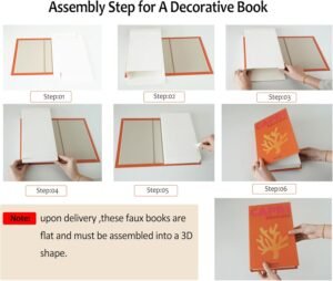 Coffee Table Decorative Books For Home Decor, Fake Books For Decoration, Aesthetic Bookshelf Decor for Living Room Office Bedroom, 3 Piece. - Image 3
