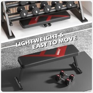FLYBIRD Flat Bench, Foldable Flat Weight Bench Easy Assembly for Strength Training Bench Press, 600/1000 LBS 2 Versions - Image 7