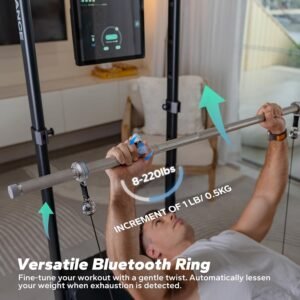 Smart Home Gym System, Gym Monster Multifunctional Smith Machine Home Gym Power Cage, All-in-one Cable Machine for Home Workout, Full Body Strength Training Fitness Exercise Machine - Image 3