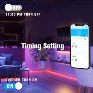 DAYBETTER LED Strip Lights 130ft Lights Strip for Bedroom, Desk, Indoor Room Bedroom Brithday Gifts RGB Decor with Remote and 24V Power Supply - Image 4