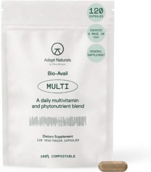 Adapt Naturals Multivitamin for Women & Men, Bioavailable Easy-to-Absorb Multivitamin Daily Supplement with Biotin, Niacin, Vitamin A, B, C, D, E, K1, Zinc, Magnesium | Immune Support - 30 Days Supply