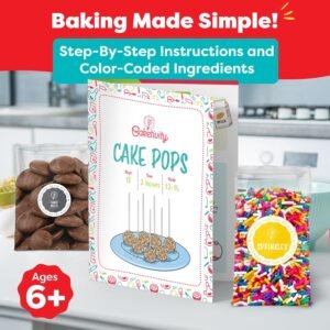 Baketivity DIY Cake Pop Baking Kit for Kids - Premeasured Ingredients, Decorating Supplies - Image 2