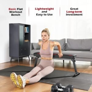 FLYBIRD Flat Bench, Foldable Flat Weight Bench Easy Assembly for Strength Training Bench Press, 600/1000 LBS 2 Versions - Image 2