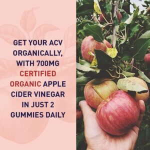 Garden of Life Apple Cider Vinegar Probiotic Gummies USDA Organic ACV Gummy Vitamins, 2 Billion CFUs, Whole Food Vitamin B12-60 Vegan, Non-GMO Gummies for Digestion & Immunity - Image 2