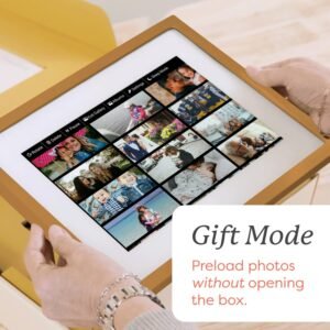 Skylight Digital Picture Frame - WiFi Enabled with Load from Phone Capability, Touch Screen Digital Photo Frame Display - Customizable Gift for Friends and Family - 10 Inch Gold - Image 2