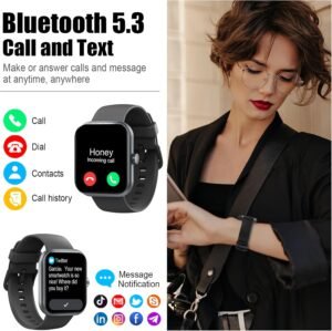 Smart Watch for Men Women, 1.96" Fitness Tracker Running Watch (Answer/Make Call), IP68 Waterproof, Pedometer, Sleep/Step/Activity/Heart Rate Monitor, 110+ Sport Modes Smartwatch for Adroid iOS Phone - Image 2