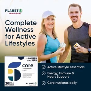 Vitamins for Women and Men, Planet 3 Vitamin Packs with Core Supplements, Multivitamin for Men and Women, Immune Support with Elderberry Vitaminc C and Zinc, Vitamin D, Burpless Omega 3, B12 & More - Image 2