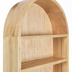 Kate and Laurel Hutton Scandinavian Capsule Wall Shelf; 16 x 28; Natural Wood; Geometric Modern Shelves for Wall - Image 4