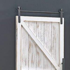 FirsTime & Co. White Carriage Barn Door Wall Plaque, Large Vintage Decor for Living Room, Bedroom, Home Office, Wood, Farmhouse, 28 x 34 inches, 2-Piece Set - Image 3