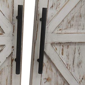 FirsTime & Co. White Carriage Barn Door Wall Plaque, Large Vintage Decor for Living Room, Bedroom, Home Office, Wood, Farmhouse, 28 x 34 inches, 2-Piece Set - Image 4