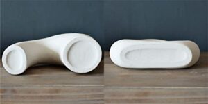 Carrot\'s Den Donut Vase, Set of 2 - White Large Ceramic Vase - Minimalist Nordic, Hollow | Table Centerpiece, Olive Plant, Wedding, Living Room, Bookshelf, Office, Modern Home, Entryway, Console - Image 5