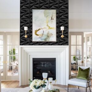 STICKGOO 3D Wall Panels for Interior Wall Decor, Black Diamond Design Accent Wall Panels, 12\'\'x12\'\' Modern Decorative Wall Panels for Living Room, Lobby, Office, 33 Pack - Image 8
