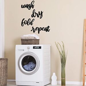 4 Pieces Laundry Sign Room Decor Metal Wash Dry Fold Repeat Wall Arts Signs Funny Laundry Room Signs Vintage Metal Wall Decor for Bathroom Home Decorations Supplies - Image 3
