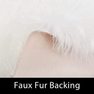 Latepis 6x9 Faux Fur Sheepskin Rug for Living Room, Fluffy Washable Rug for Bedroom, Playroom, Luxury Room Decor, Rectangle - Image 4
