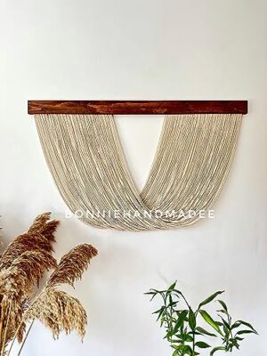 Large Macrame Wall Hanging Boho Wall Decor for Living Room Woven Wall Decor Yarn Tapestry Wall Hanging Aesthetic Wall Decor Macrame Headboard (Large 40\'\'x24\'\', Type-2) - Image 5