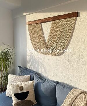 Large Macrame Wall Hanging Boho Wall Decor for Living Room Woven Wall Decor Yarn Tapestry Wall Hanging Aesthetic Wall Decor Macrame Headboard (Large 40\'\'x24\'\', Type-2) - Image 10