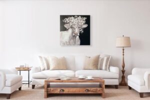 RICHSPACE ARTS Cow Pictures Wall Decor Farmhouse Bathroom Wall Art Hand Painted Farm Animal Paintings for Kitchen 16x16 - Image 10