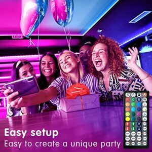 Tenmiro Led Lights for Bedroom 100ft (2 Rolls of 50ft) Music Sync Color Changing Strip Lights with Remote and App Control RGB Strip, for Room Home Party Decoration - Image 3
